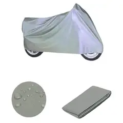 GENERICO - Cobertor de moto L color gris plateado medida 130 x 230 cm