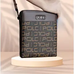 GENERICO - BOLSO MORRAL PORTA DOCUMENTOS DE HOMBRE CUERO PU MARRÓN