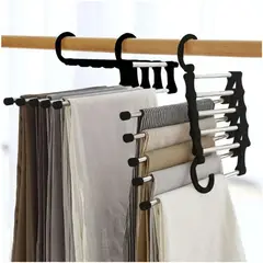 GENERICO - Perchero colgador organizador de pantalones color negro