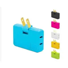 GENERICO - Adaptador enchufe triple giratorio - pack 1 pzas