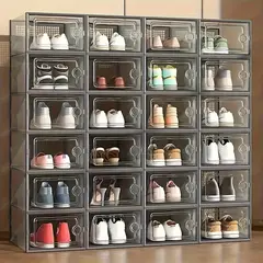 GENERICO - Set x 36 Cajas Organizador De Zapatos Con Ventilación - Gris