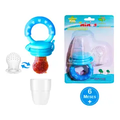 MIMOS - Chupón de Frutas para Bebé con Tetina de Repuesto AZUL