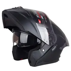 GENERICO - CASCO HOKEN HK3 FF-916 NEGRO MATE CON VISOR TRANSPARENTE
