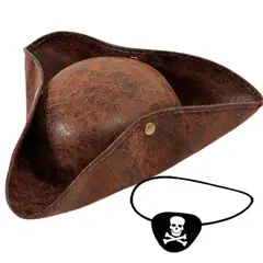 GENERICO - Gorro Pirata Jack Sparrow Disfraz Importado - Niños y Adultos