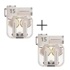 MONSTER - Audífonos Bluetooth Gamer XKT15 Ivory Pack x 2 UNIDADES