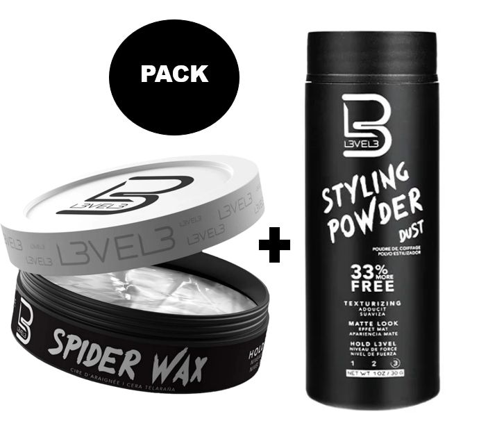 L3VEL 3 Pack Spider Wax - Styling Powder 30gr