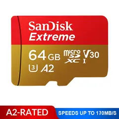 SANDISK - Memoria microSD extreme 64 gb,170Mb/s