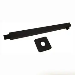 APACHE - Brazo de Ducha Cuadrado de Acero Inoxidable SS201 Negro Mate de 50cm
