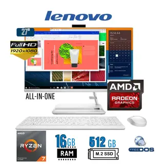 LENOVO - All in one Lenovo,IDEACENTRE AIO 327ALC6,AMD RYZEN 7 7730U , Ram 16GB, SSD 512GB, 27"FHD