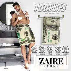 GENERICO - 2 Toallas Dólar 160cm * 70cm – Modelo 100 dólares Antiguo