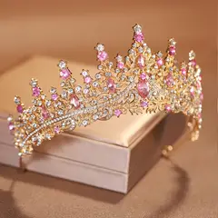 GENERICO - CORONA PARA DAMA PARA CUMPLEAÑOS COLOR ROSADO