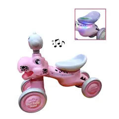 GENERICO - BICICLETA DE EQUILIBRIO DINO CON LUCES Y SONIDO PARA NIÑOS