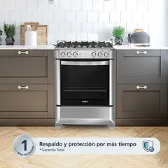 MABE - Cocina a Gas 76Cm 6 Hornillas Inox CMP7628FX0