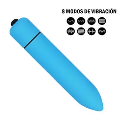 GENERICO - Vibrador De 8 Velocidades Consolador De Silicona CELESTE