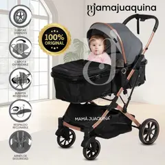 BABY - Coche Moisés Travel System «BREYELL» de Lujo Gray