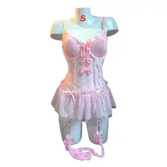 GENERICO - BABYDOLL DE ENCAJE LENCERIA SEXY PIJAMA PARA DAMAS