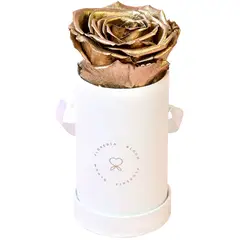 BLOOM - Arreglo con rosas eternas o preservadas doradas