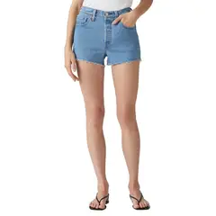 LEVIS - Shorts Mujer 501 Original Short Celeste
