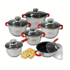 VANHOFF - Set de Ollas VH-4513 Acero Inoxidable