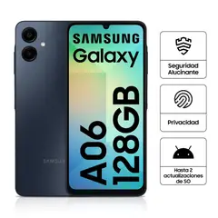 SAMSUNG - GALAXY A06 128GB 4GBRAM NUEVO- NEGRO + ADAPTADOR 15W