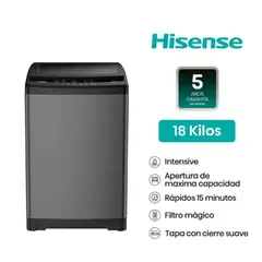 HISENSE - LAVADORA 18KG WT3W1823UT CARGA SUPERIOR