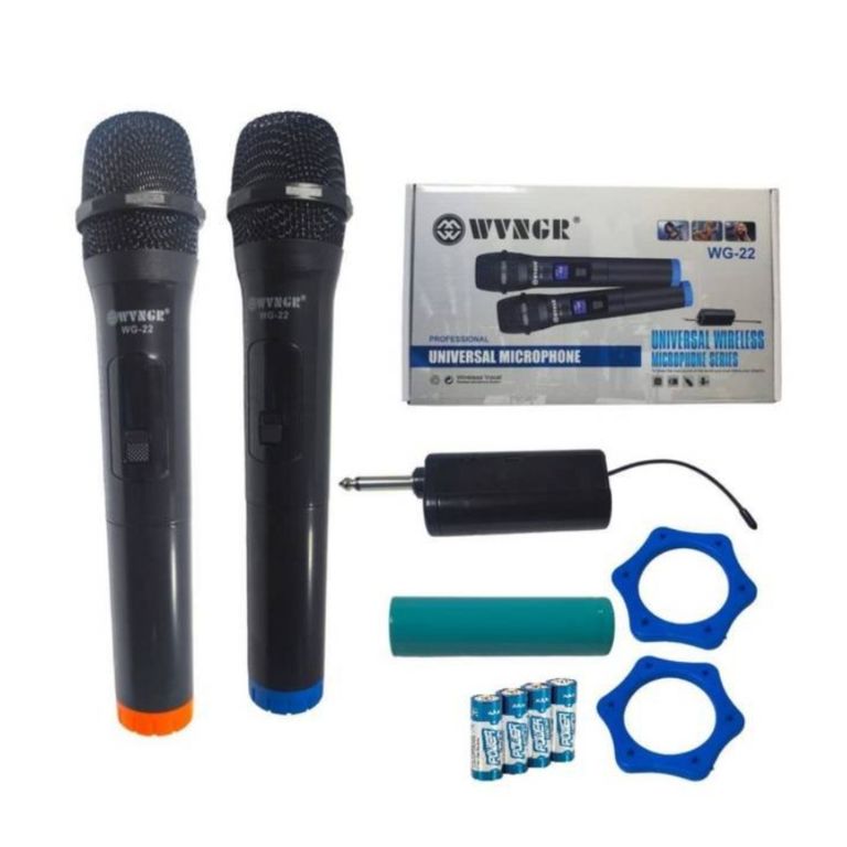Kit Microfono Inalambrico UHF Karaoke Fiestas Equipos Plug WG-22
