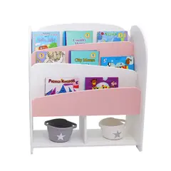GULI GULI - LIBRERO MONTESSORI DE MADERA PARA NIÑOS ROSA
