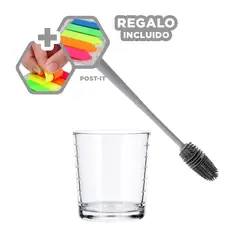 GENERICO - Pack6 Cepillo para Botellas Plomo Y+Banderitas Adhesivas