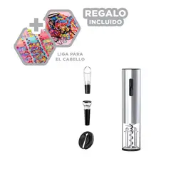 GENERICO - Pack6 Descorchador para Vino Plateado Y+Regalo Agendita