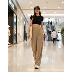 GENERICO - Pantalón palazzo Kim Japones