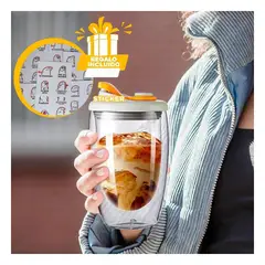 GENERICO - Pack12 Envase Pequeño en 450ml en Naranja Y+Regalo Stickers