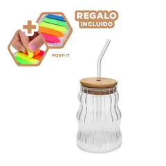 GENERICO - Pack6 Vaso con Tapa para Bebidas Y+Banderitas Adhesivas