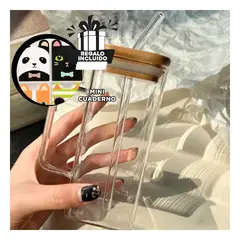 GENERICO - Pack12 Vasija Vidrio Funcional Asa 350ml Y+Regalo Agendita