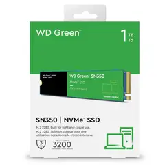 WESTER DIGITAL - DISCO SOLIDO WESTERN DIGITAL 1TB SN350 GREEN NVME M.2 2280 NVMe