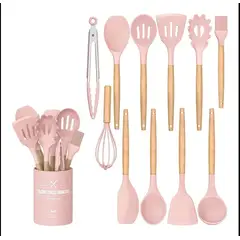 GENERICO - Juego de utensilios de cocina de silicona de 12 piezas