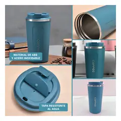 RYBIU IMPORT - Vaso Termo Digital Portatil de 510ml de Color Azul