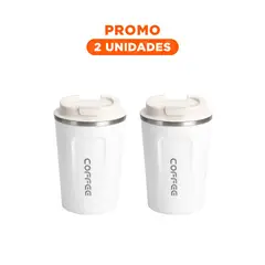 RYBIU IMPORT - Pack2 Vaso Termico para Bebidas Calientes en Blanco