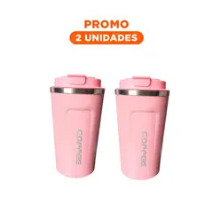 RYBIU IMPORT - Pack2 Vaso Termico para Bebidas Calientes en Rosado