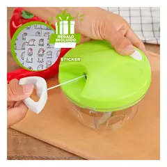 GENERICO - Pack6 Procesador de Verduras en Verde Y+Regalo Stickers