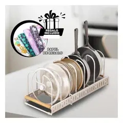 RYBIU IMPORT - Soporte para Tapas con Borde en Blanco Y+Papel de Regalo