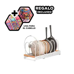 GENERICO - Pack4 Soporte Espacioso con Borde Blanco Y+Ligas de Regalo