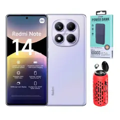 XIAOMI - Redmi Note 14 Pro 4G 256GB Purpura + Powerbank 10000mAh + Parlante Bluetooth + Audifonos
