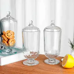 GENERICO - Bombonera de Vidrio Alta Dulcera Recipiente Multiuso