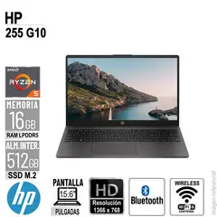 HP - Laptop 255 G10, 15.6" LCD LED HD SVA, AMD Ryzen 5 7520U 2.8 / 4.3GHz, 16GB RAM