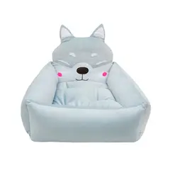 MULTITOP - Cama Mascota Zorrito Mediano Gris Claro