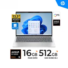 HP - LAPTOP PAVILION AERO 13.3 WUXGA Ryzen 5 8640u 3.5 Ghz/4.9 Ghz 16GB DDR5 512GB SSD W11H