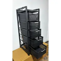 GENERICO - CARRO DE MANO PARA SALÓN DE BELLEZA MAQUILLAJE 5 CAJONES