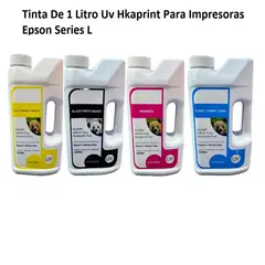 GENERICO - Pack Tinta Compatible Litro Uv Para Epson Negro Cian Magenta Amarillo