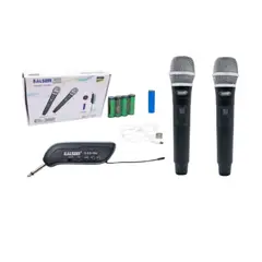 GENERICO - MICROFONO INALÁMBRICO UHF RECARGABLE DOBLE - EALSEM 382