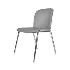 OFIDEAS - Silla Interlocutor Fija Baru Cuero Gris